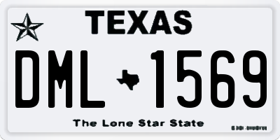 TX license plate DML1569