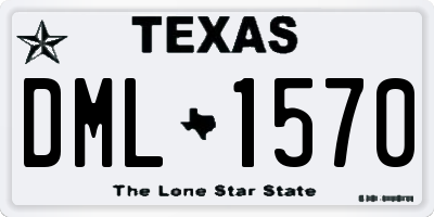 TX license plate DML1570