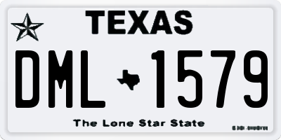 TX license plate DML1579