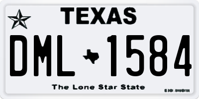TX license plate DML1584