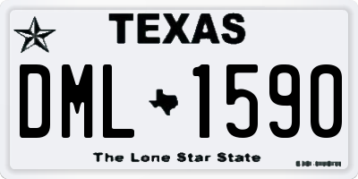 TX license plate DML1590