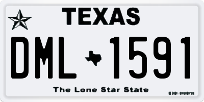 TX license plate DML1591