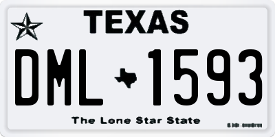TX license plate DML1593
