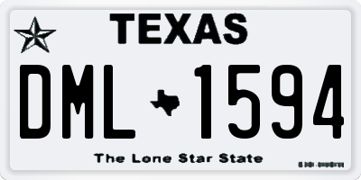 TX license plate DML1594
