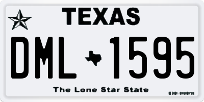 TX license plate DML1595