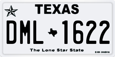 TX license plate DML1622