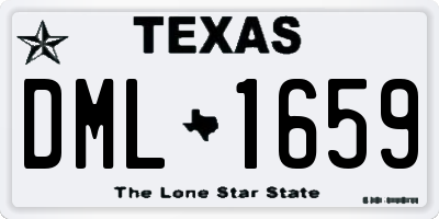 TX license plate DML1659