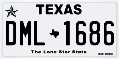 TX license plate DML1686
