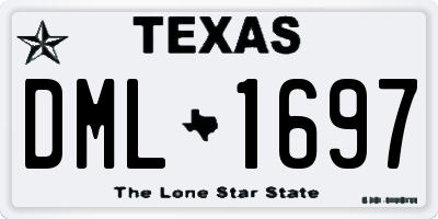 TX license plate DML1697