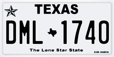 TX license plate DML1740