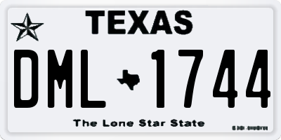 TX license plate DML1744