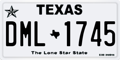 TX license plate DML1745