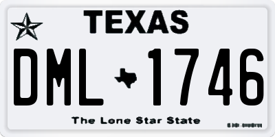 TX license plate DML1746