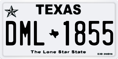 TX license plate DML1855