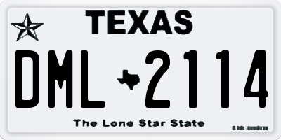 TX license plate DML2114