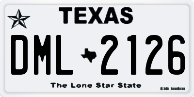 TX license plate DML2126