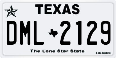 TX license plate DML2129