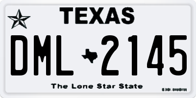 TX license plate DML2145
