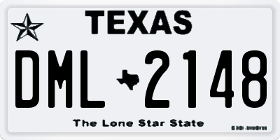 TX license plate DML2148