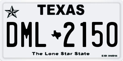 TX license plate DML2150