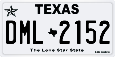 TX license plate DML2152