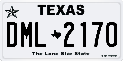 TX license plate DML2170