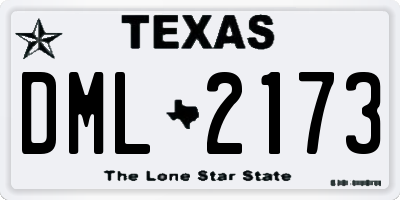 TX license plate DML2173