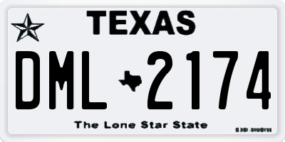 TX license plate DML2174