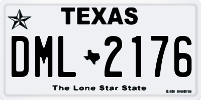 TX license plate DML2176