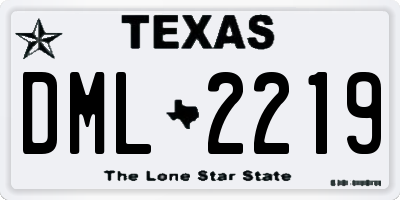 TX license plate DML2219