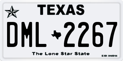 TX license plate DML2267