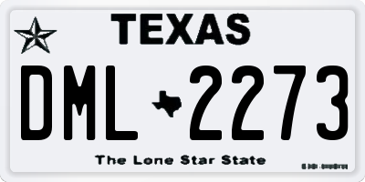TX license plate DML2273