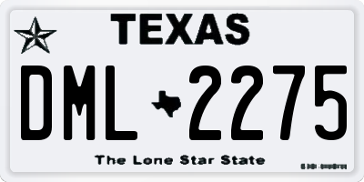 TX license plate DML2275