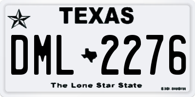 TX license plate DML2276