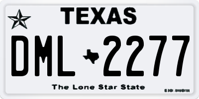 TX license plate DML2277