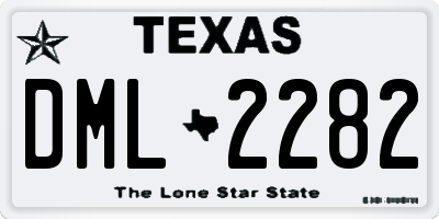 TX license plate DML2282