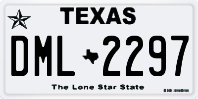TX license plate DML2297