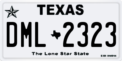 TX license plate DML2323