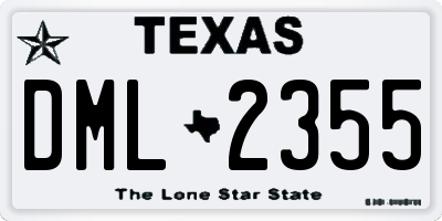 TX license plate DML2355