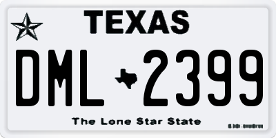 TX license plate DML2399