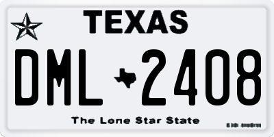 TX license plate DML2408
