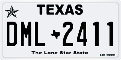 TX license plate DML2411