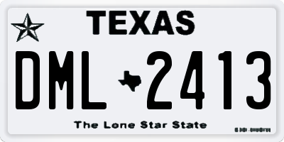 TX license plate DML2413