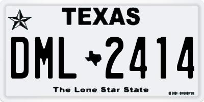 TX license plate DML2414