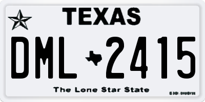 TX license plate DML2415
