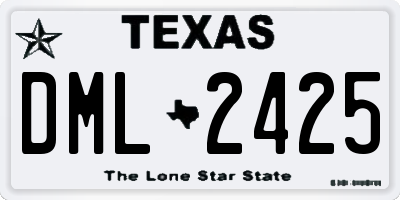 TX license plate DML2425