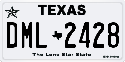 TX license plate DML2428