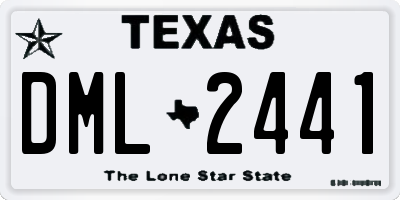 TX license plate DML2441