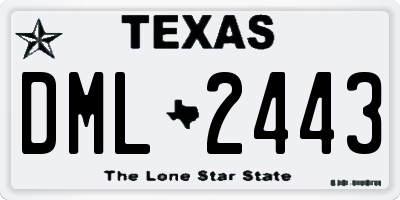 TX license plate DML2443