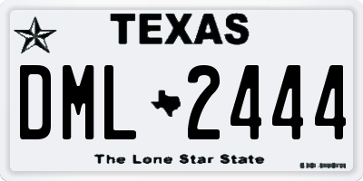 TX license plate DML2444